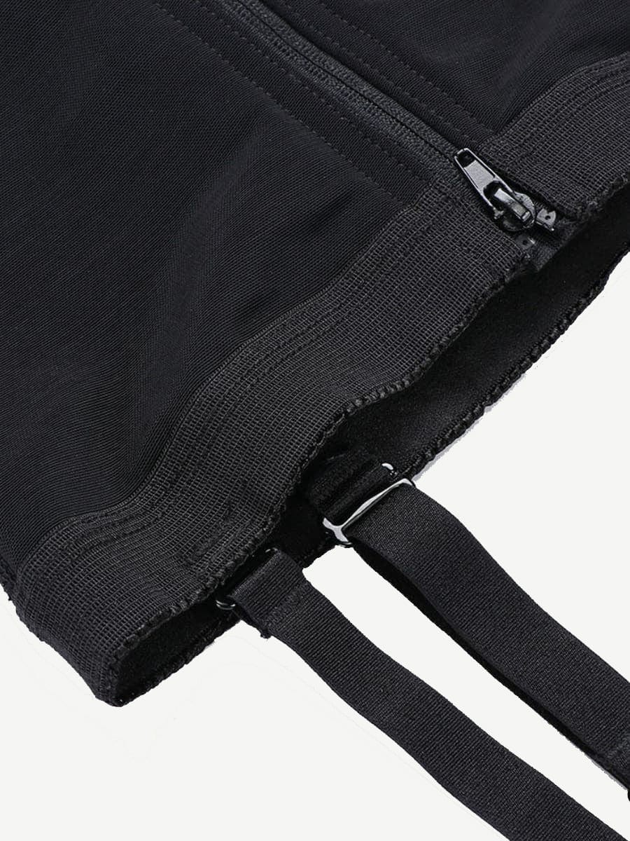 Detachable Straps Post Surgery Full Body Shaper Zipper Abdominal Control