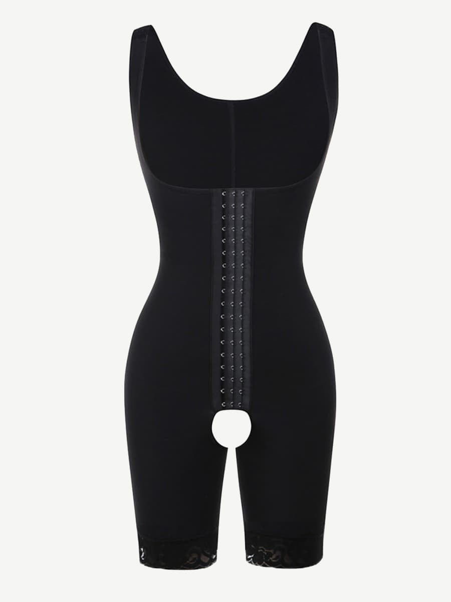 Hook Open Crotch Three Hook Full Body Shaper Compression Garment