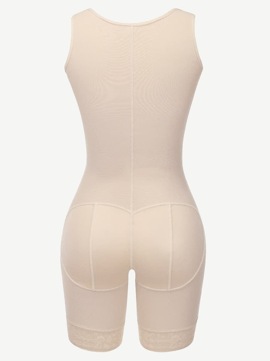 Hook Open Crotch Three Hook Full Body Shaper Compression Garment