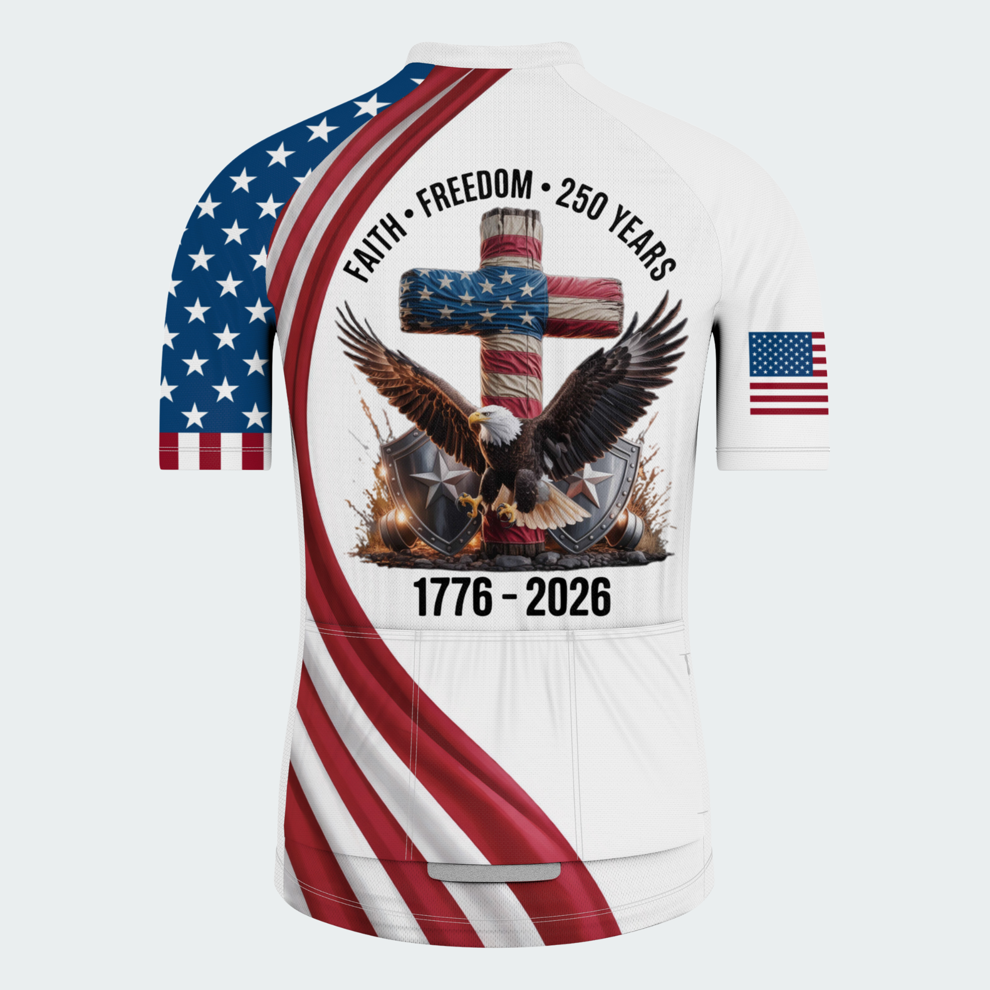 Men’s American Pride Faith & Freedom 250 Years of Freedom Cycling Jersey