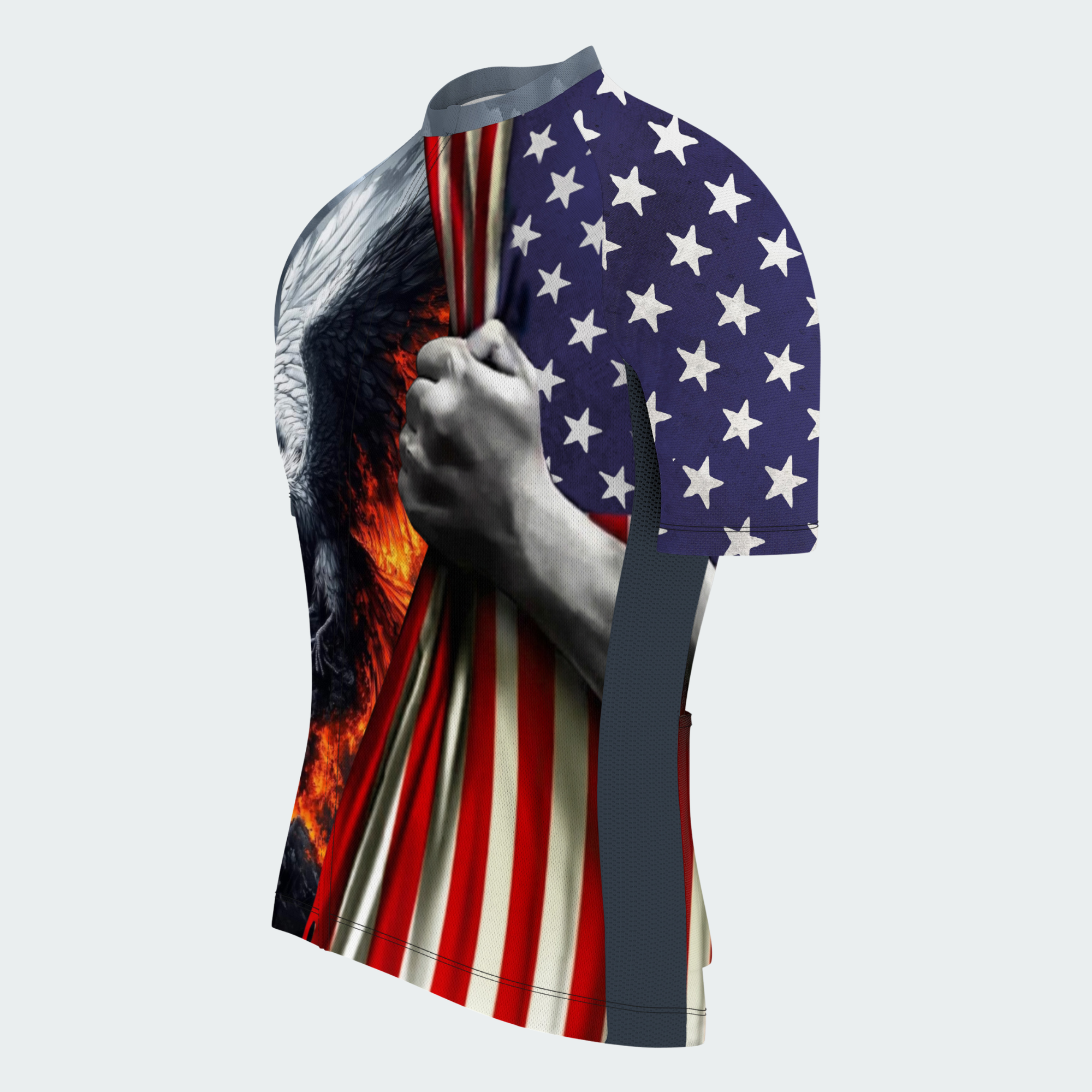 Men’s American Pride Rising Eagle American Strength Regular Fit Cycling Jersey