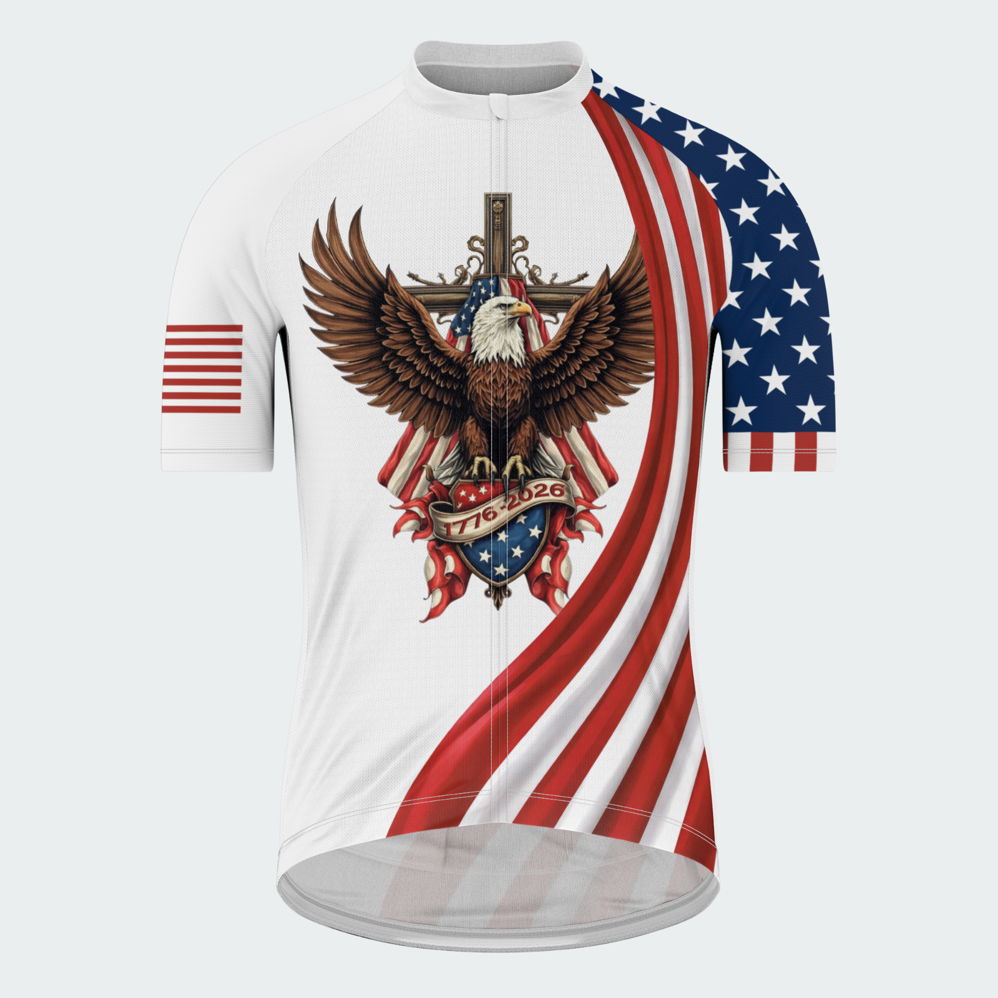 Men’s American Pride 250th Anniversary Faith & Freedom Eagle Regular Fit Cycling Jersey