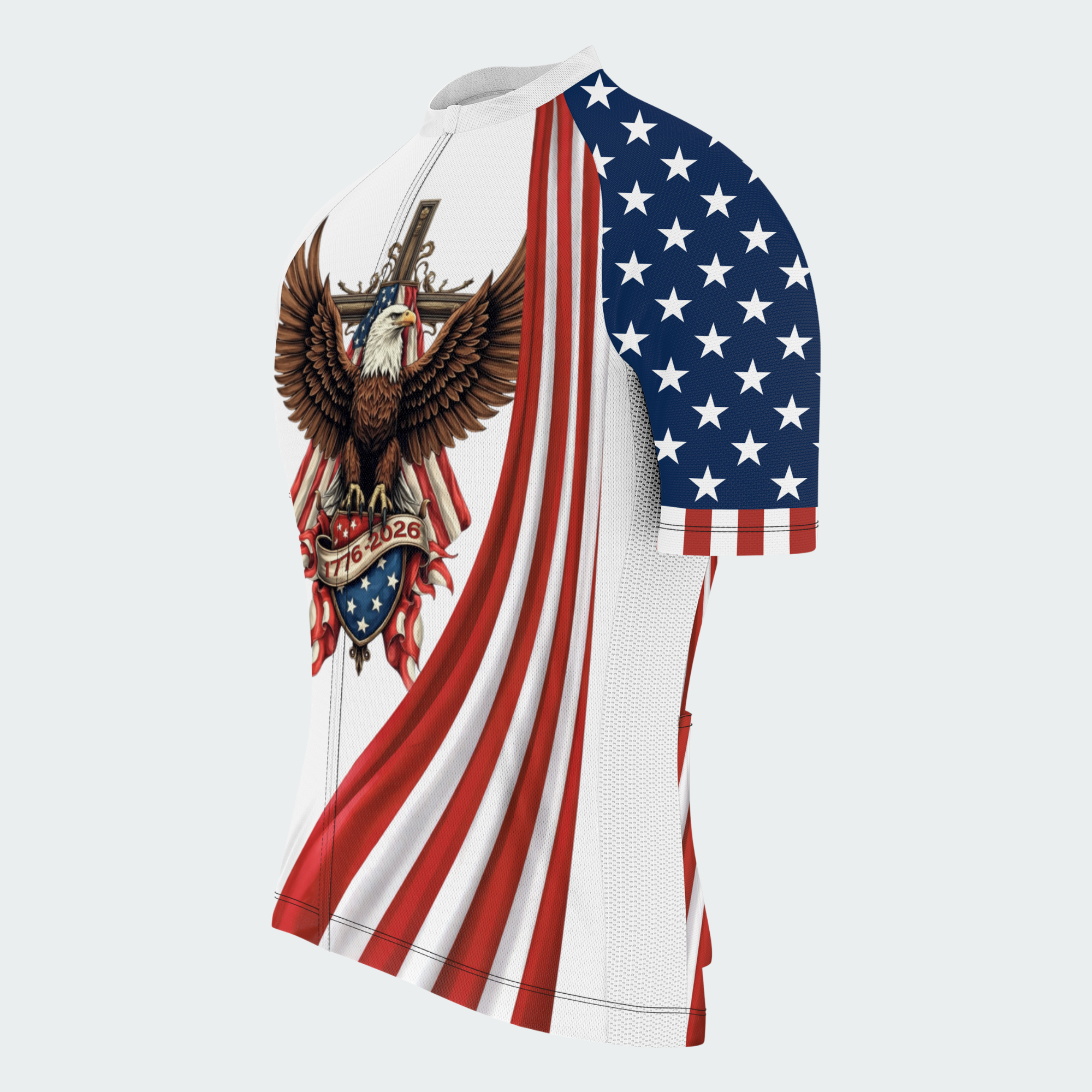 Men’s American Pride 250th Anniversary Faith & Freedom Eagle Regular Fit Cycling Jersey