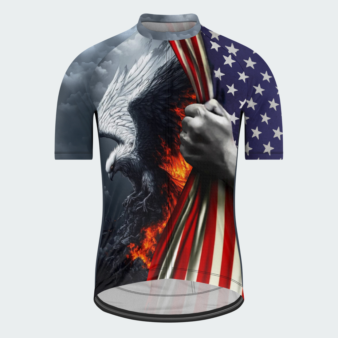 Men’s American Pride Rising Eagle American Strength Regular Fit Cycling Jersey