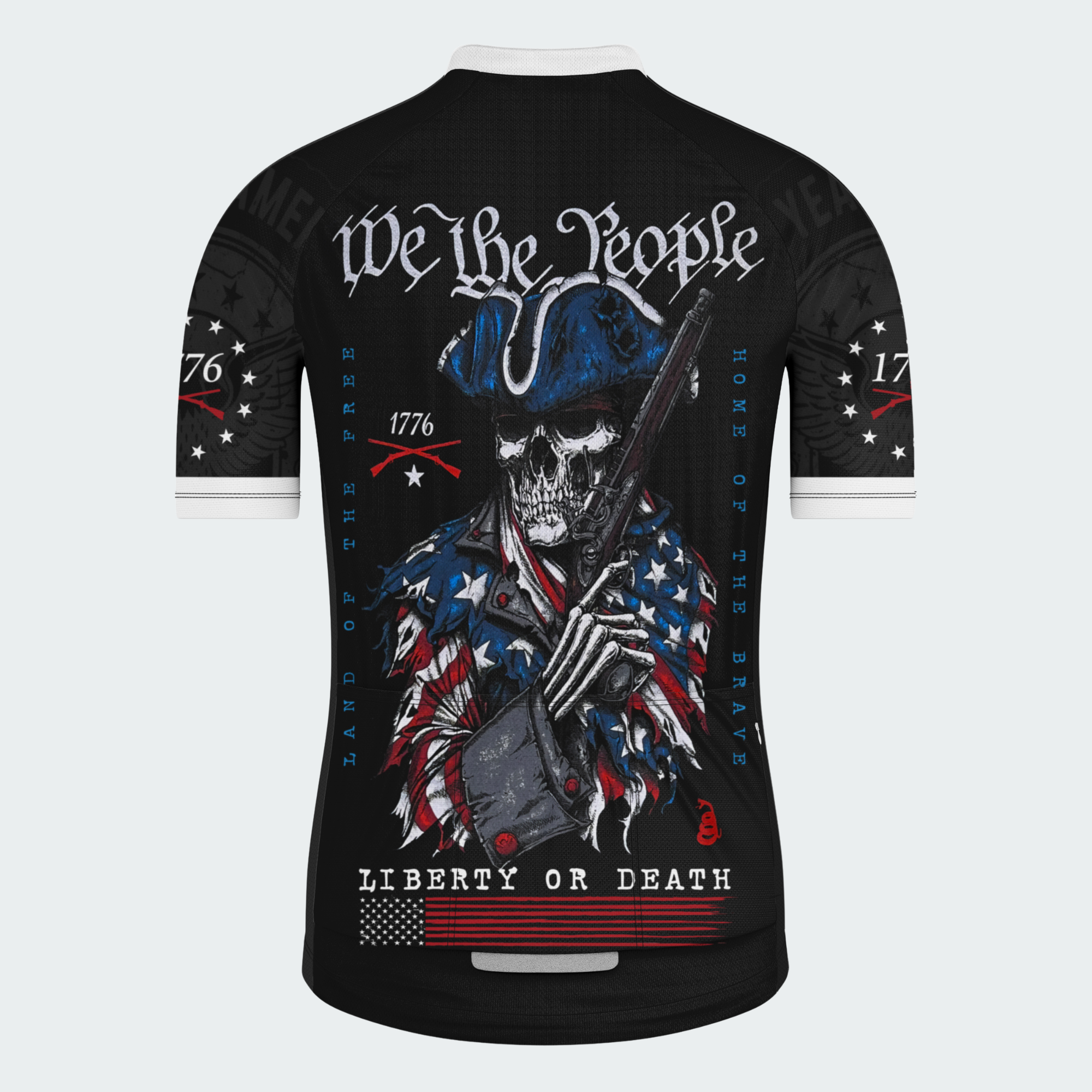 Men’s American Pride We The People Liberty or Death Patriotic Regular Fit Cycling Jersey