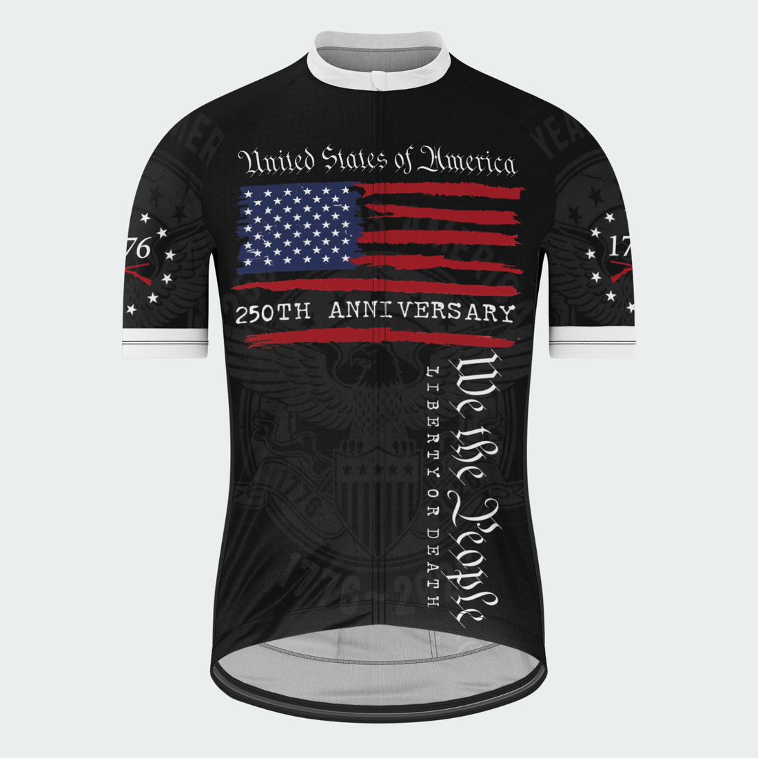 Men’s American Pride We The People Liberty or Death Patriotic Regular Fit Cycling Jersey