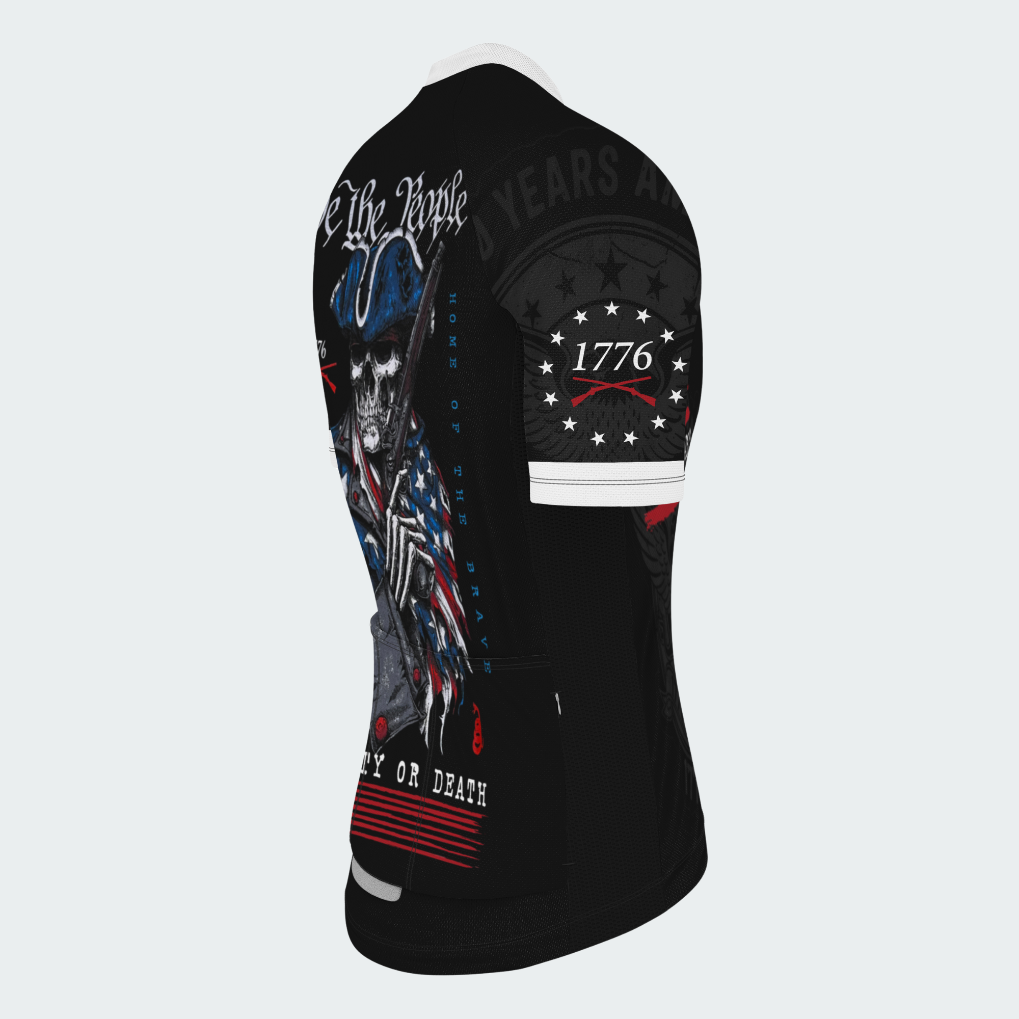 Men’s American Pride We The People Liberty or Death Patriotic Regular Fit Cycling Jersey