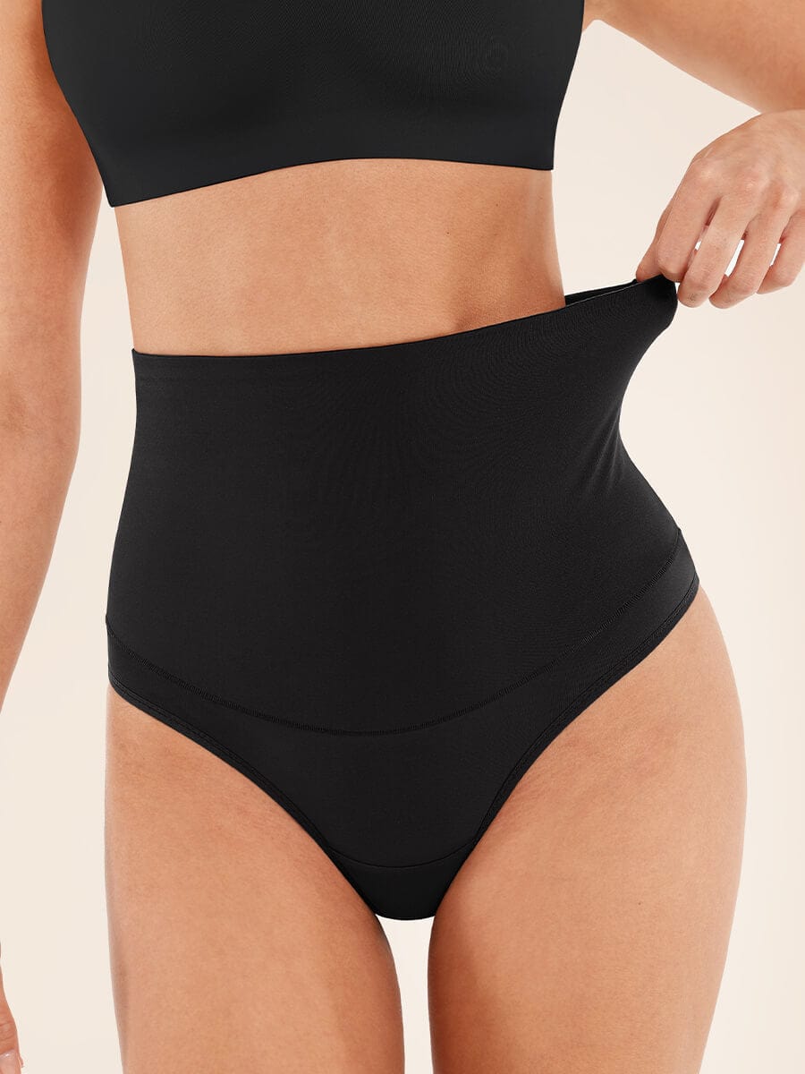 High Waist Tummy Control Thong Shapewear Panties