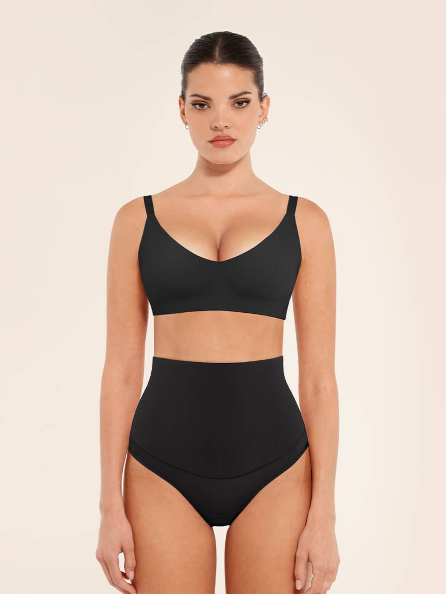 High Waist Tummy Control Thong Shapewear Panties
