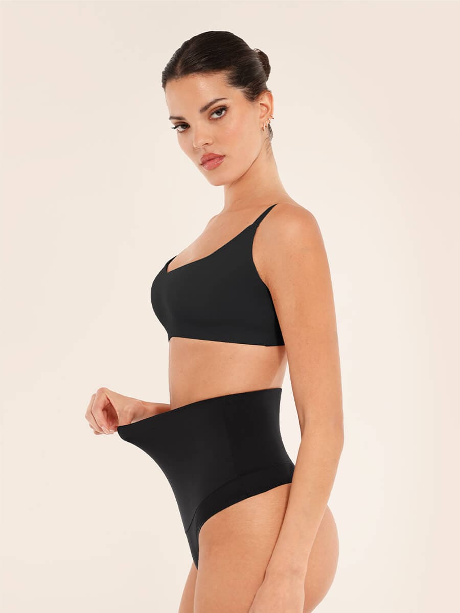 High Waist Tummy Control Thong Shapewear Panties