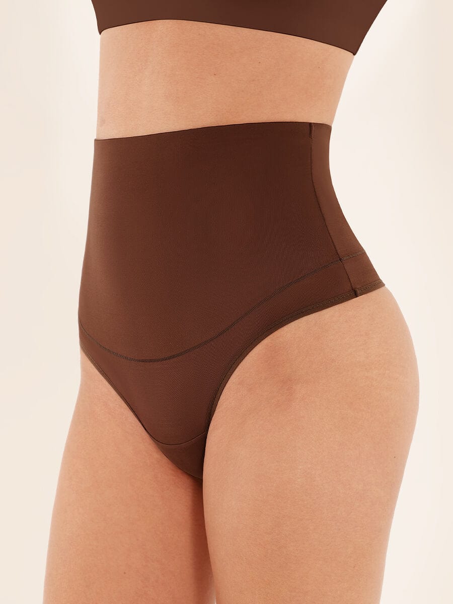 High Waist Tummy Control Thong Shapewear Panties