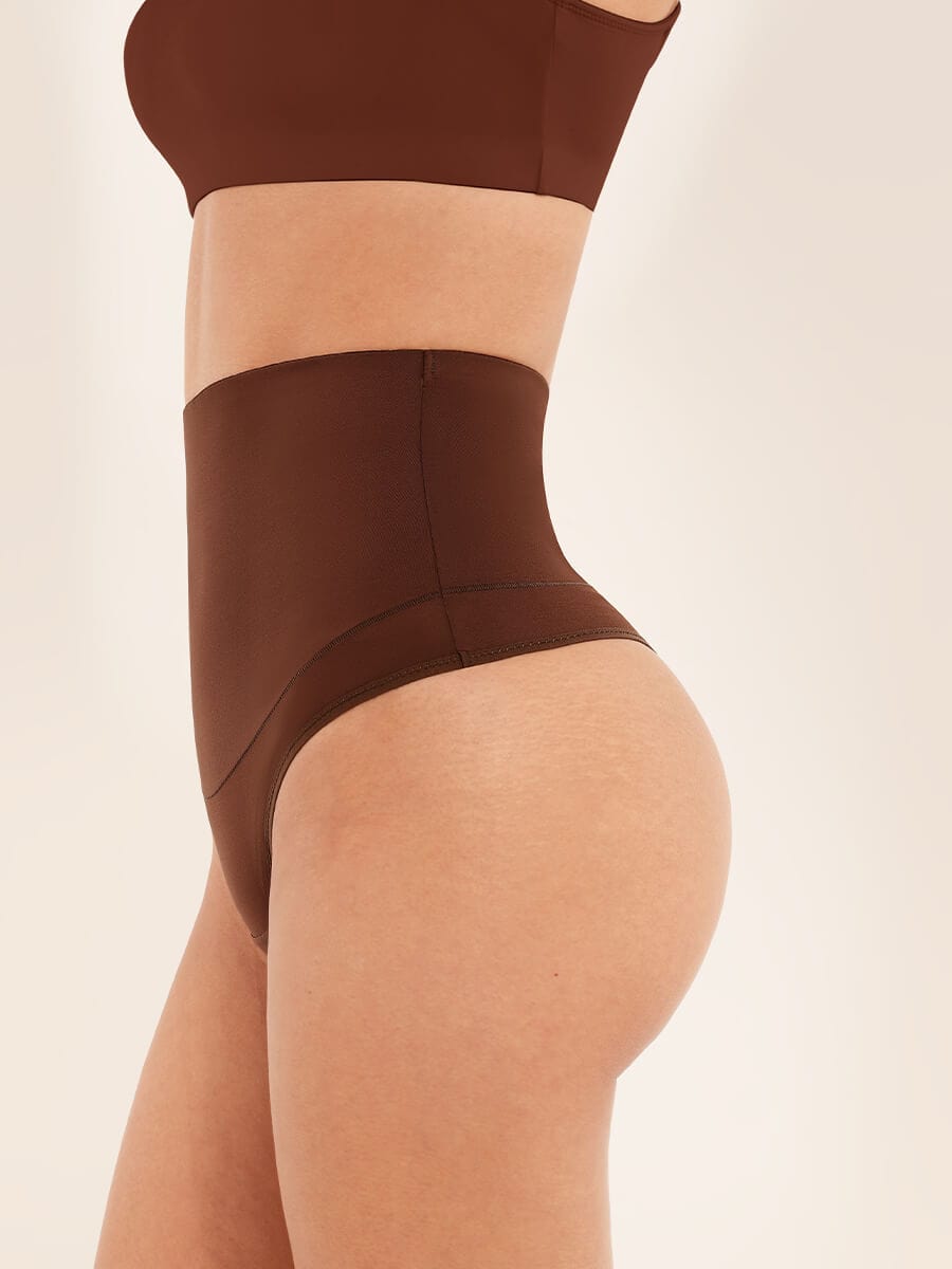 High Waist Tummy Control Thong Shapewear Panties