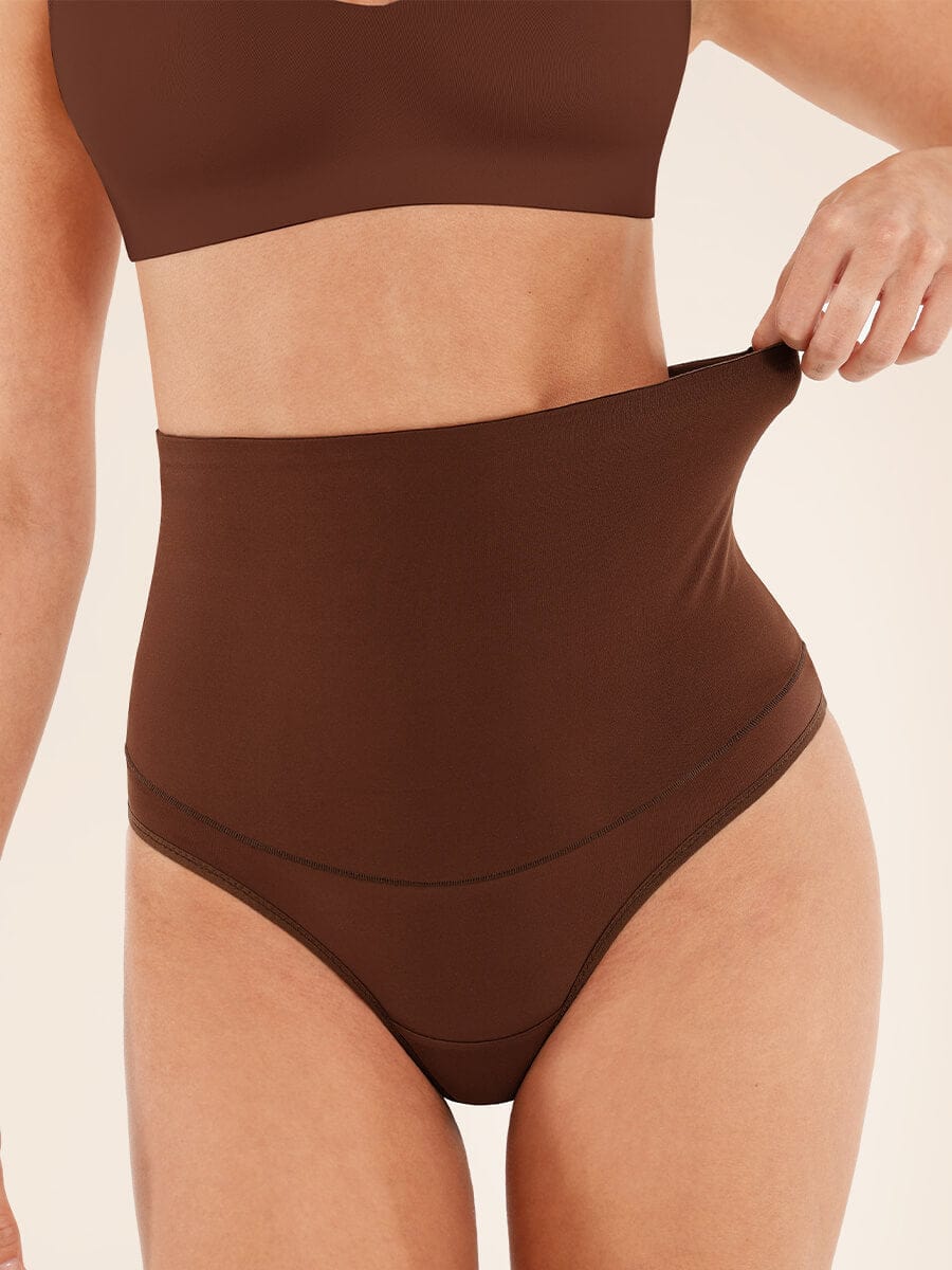 High Waist Tummy Control Thong Shapewear Panties