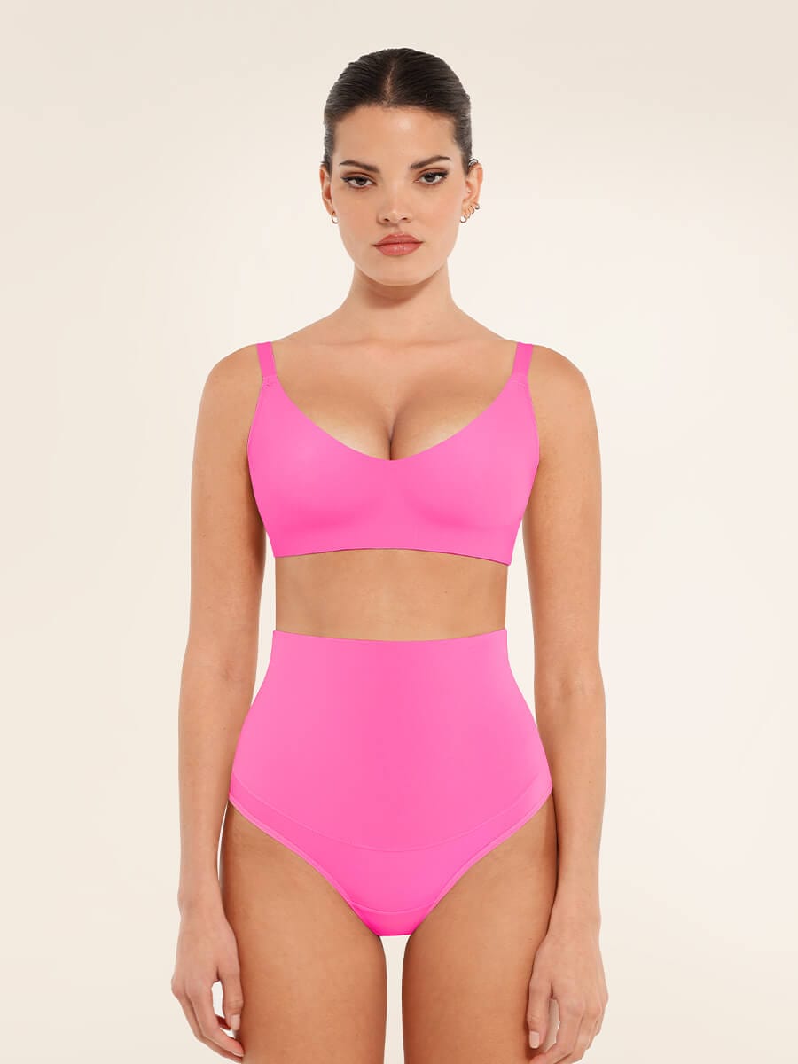 High Waist Tummy Control Thong Shapewear Panties