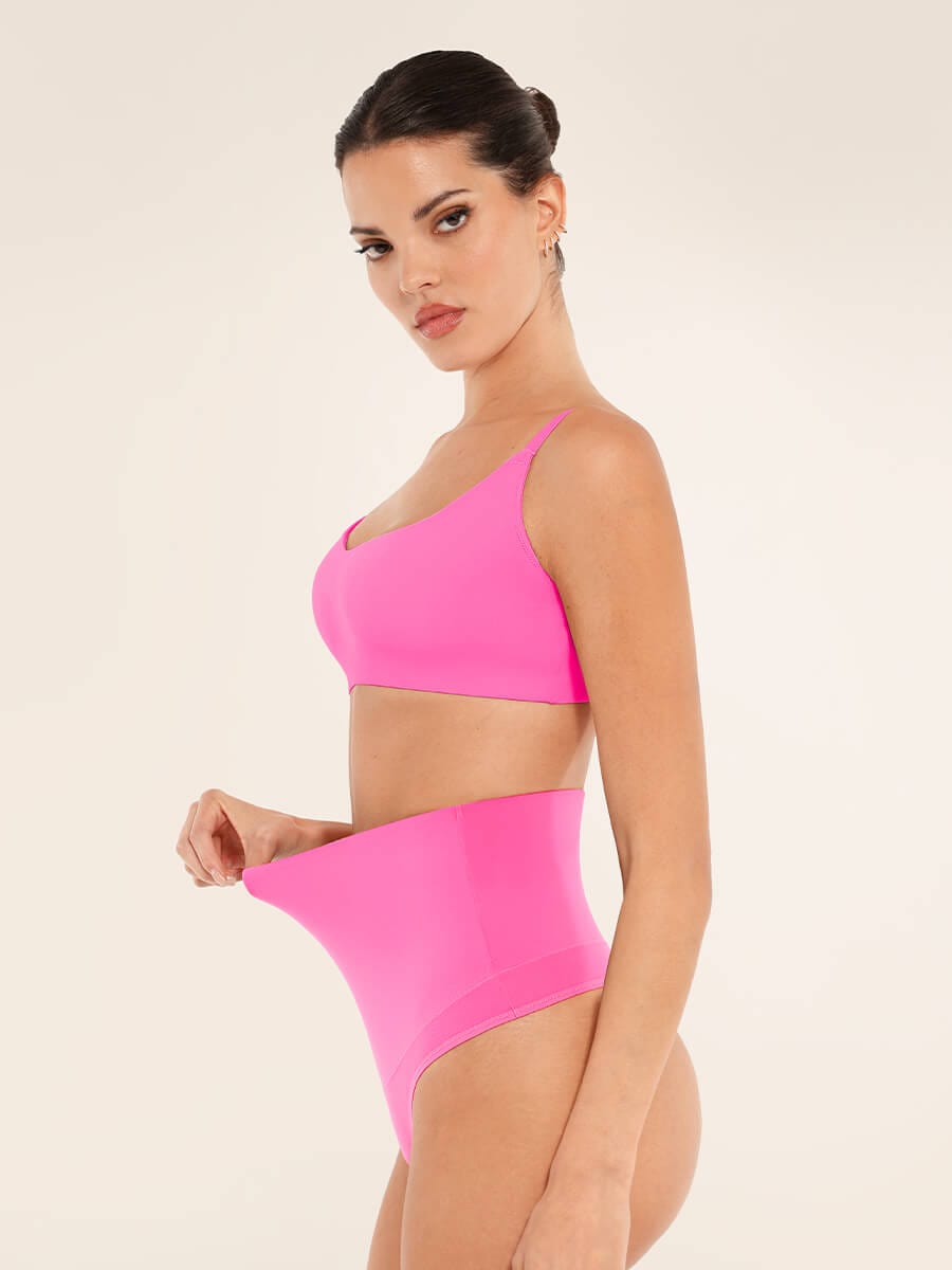 High Waist Tummy Control Thong Shapewear Panties