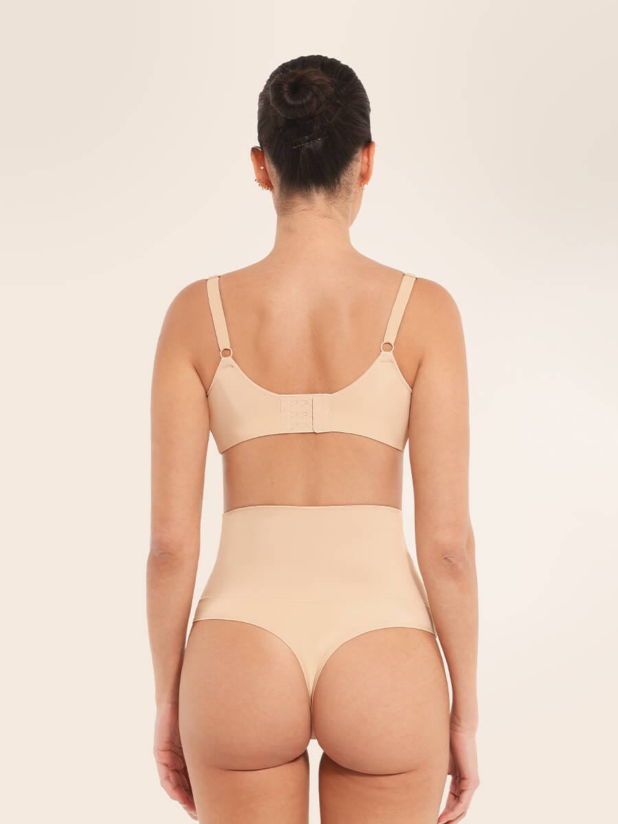 High Waist Tummy Control Thong Shapewear Panties