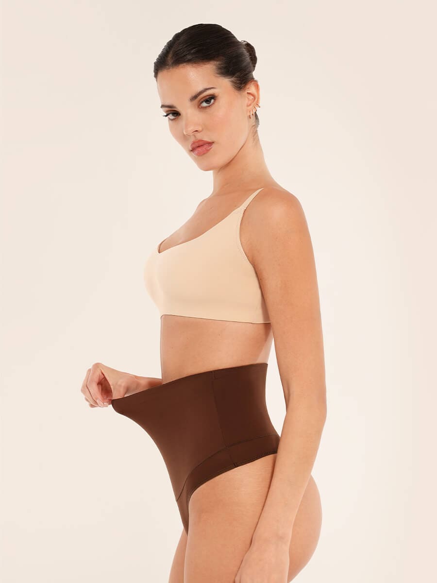 High Waist Tummy Control Thong Shapewear Panties