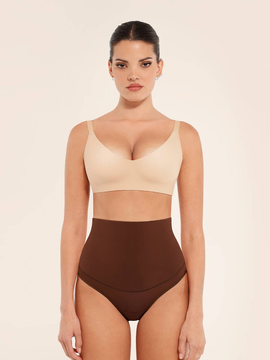 High Waist Tummy Control Thong Shapewear Panties