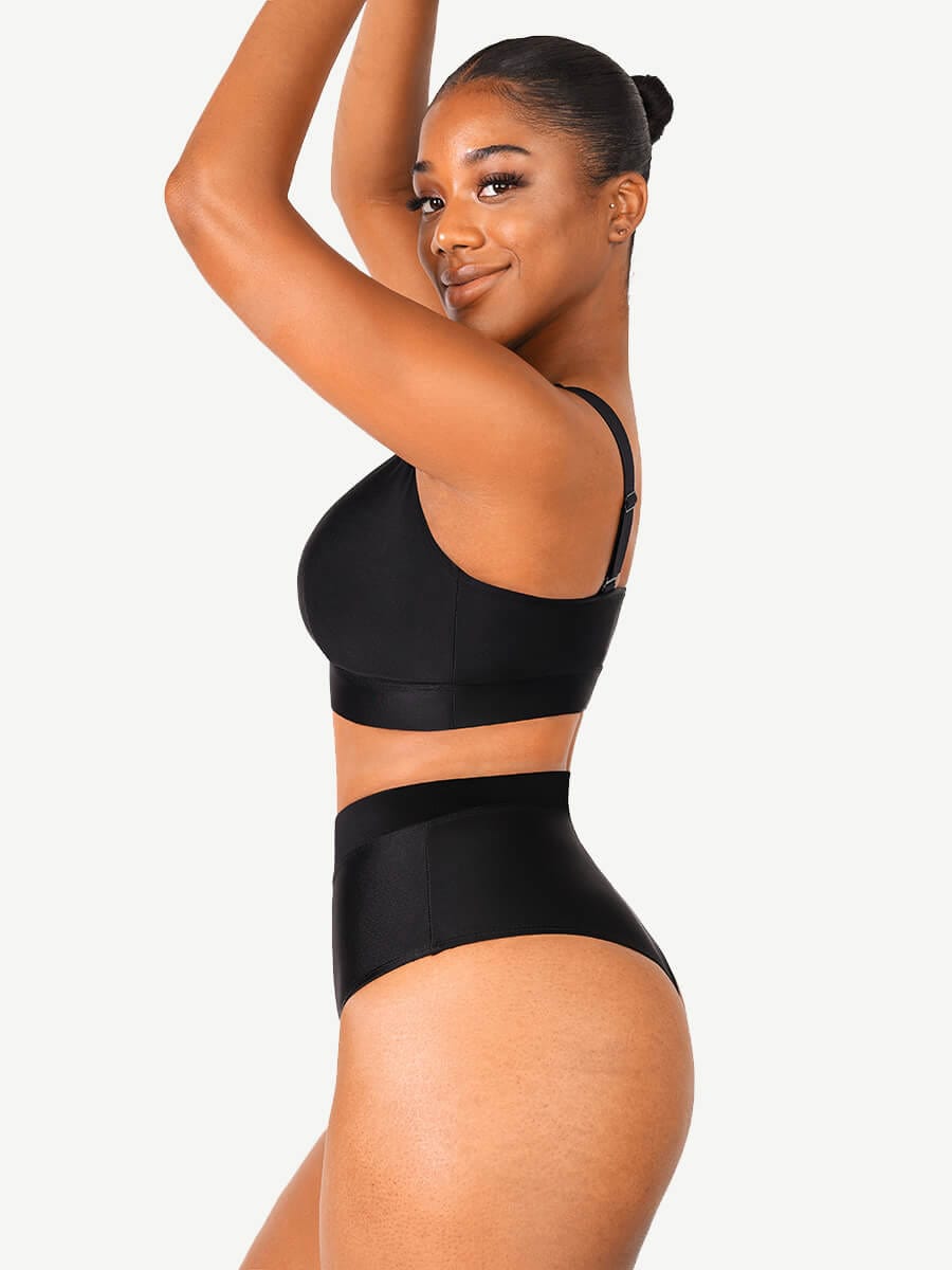 Zip Front Bikini Tummy control Bottom