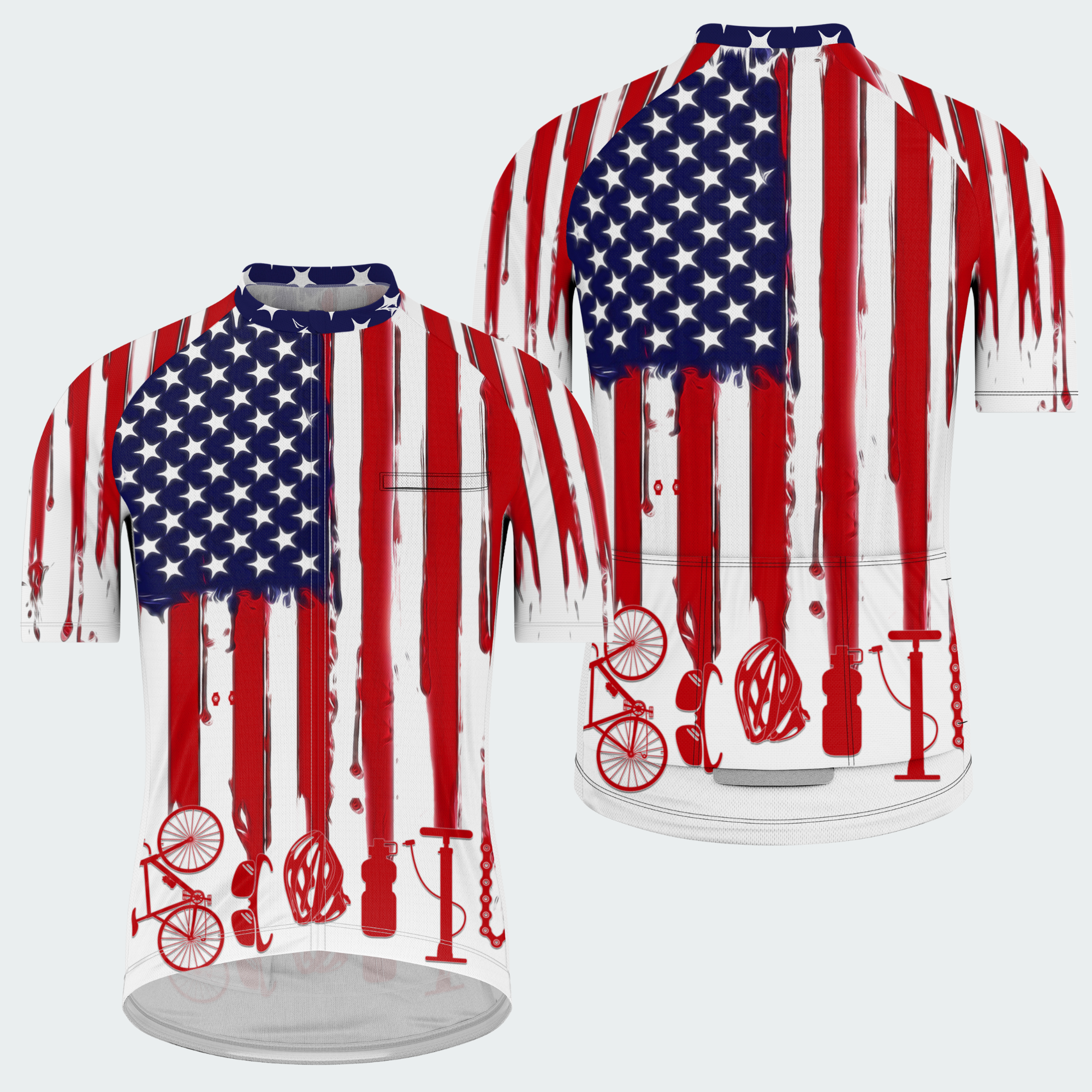 Men's American Pride Cycling American Flag Regular Fit Cycling Kit
