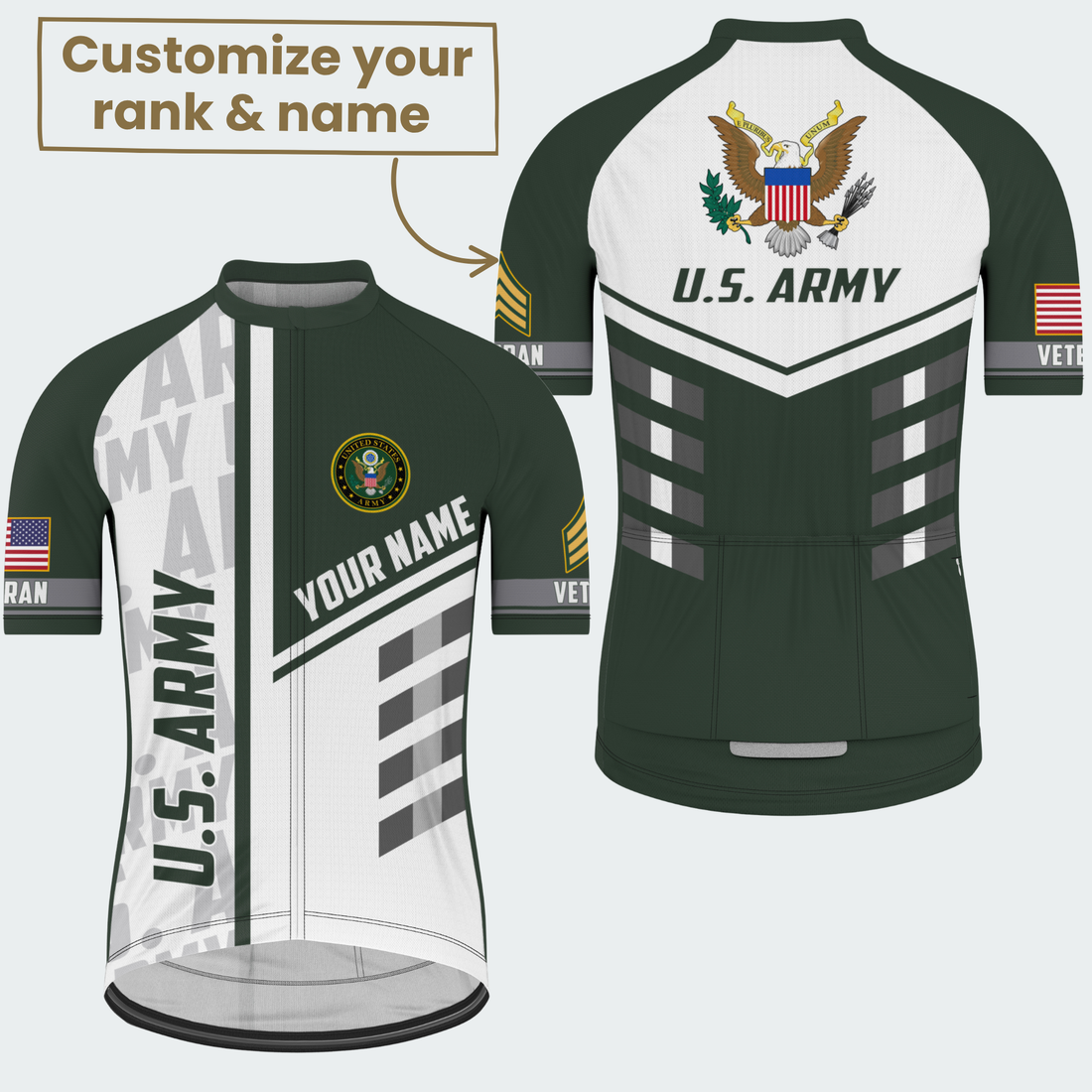 Men’s Personalized U.S. Army Veteran Cycling Jersey & Kit