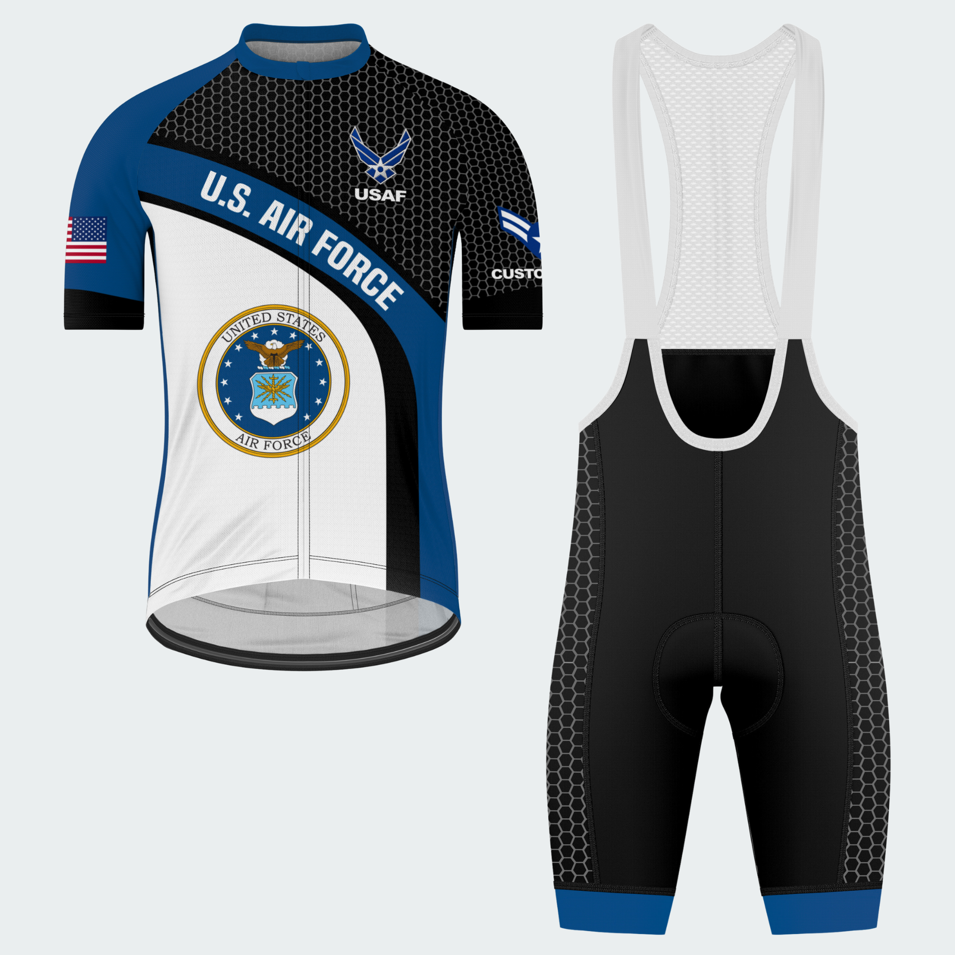 Men’s Personalized U.S. Air Force Regular Fit Cycling Jersey & Kit