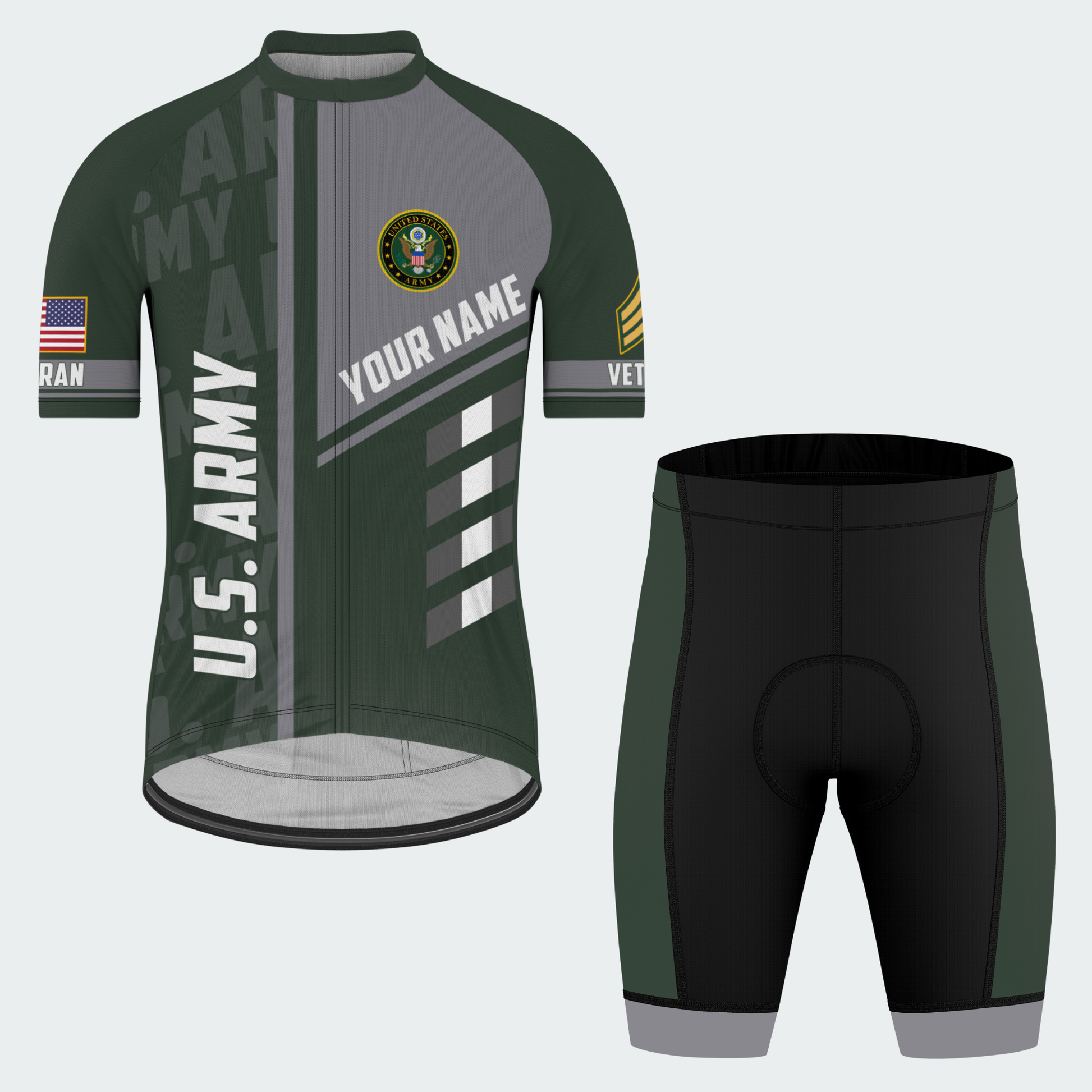 Men’s Personalized Army Veteran of The USA Cycling Jersey & Kit