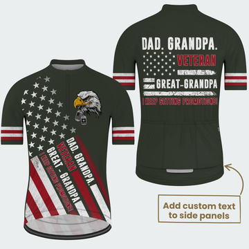 Men’s Personalized Army Veteran Family Pride Cycling Jersey & Kit