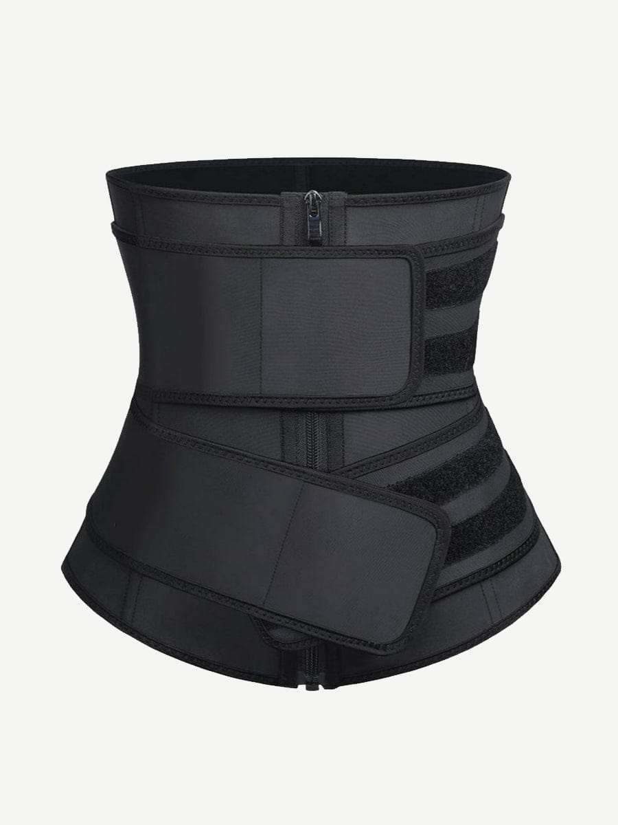 Compression Black Big Size Latex Waist Slimmer With Sticker Fat Burner Waist Cincher