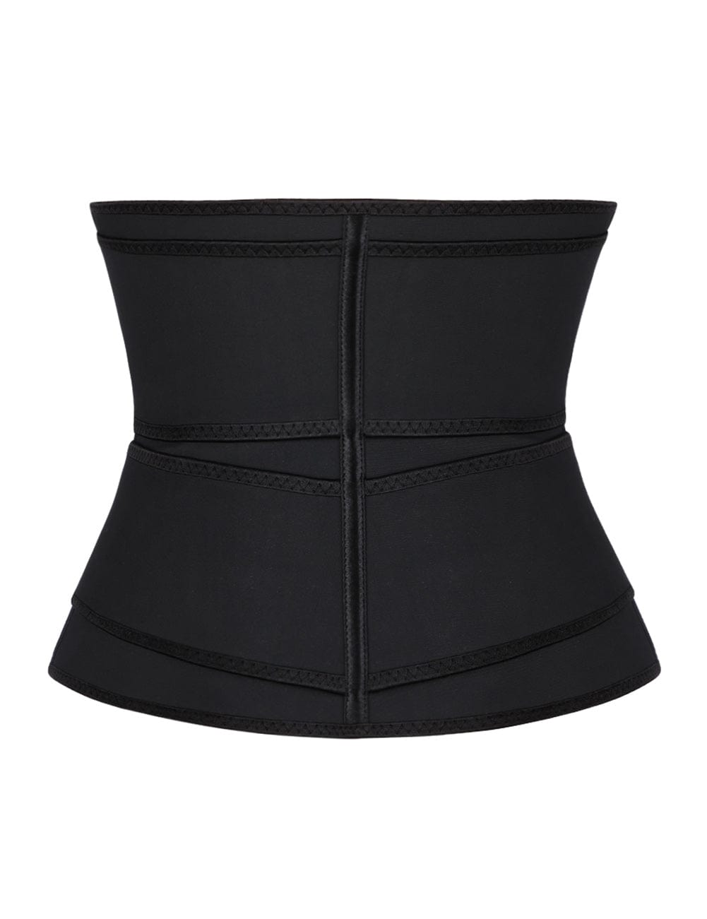 Plus Size Latex Double Belt Waist Trainer 7 Steel Bones Built-in Clips Inside