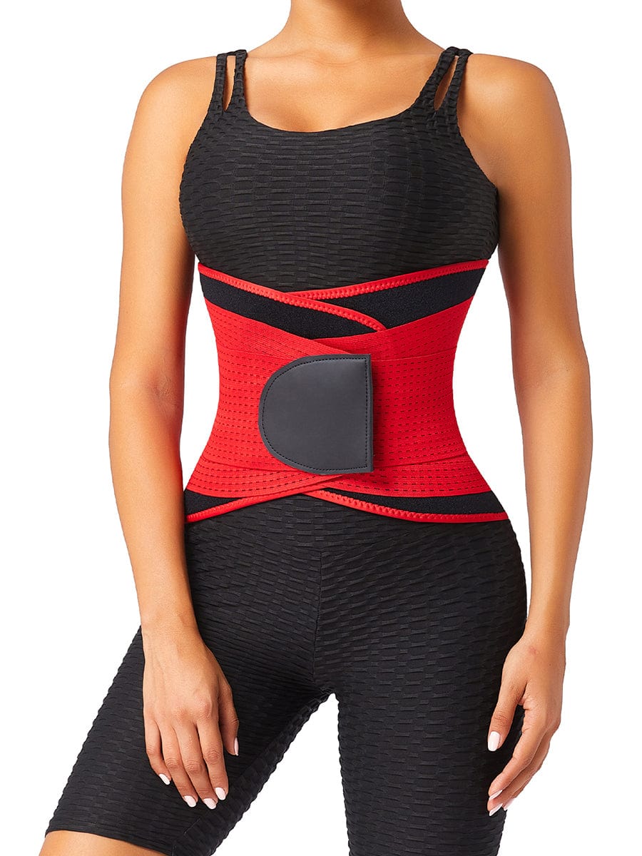 Black 5 Plastic Bones Neoprene Waist Trainer Belt Tummy Training