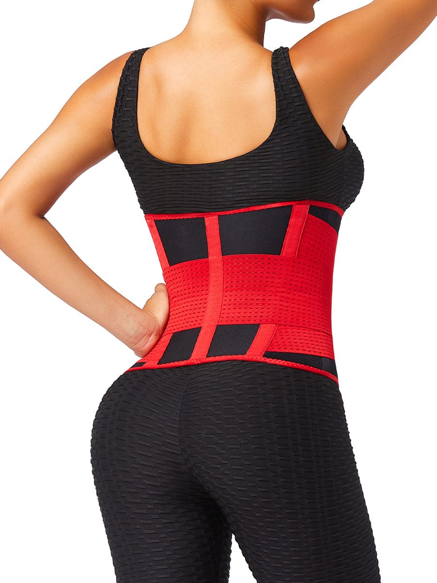 Black 5 Plastic Bones Neoprene Waist Trainer Belt Tummy Training