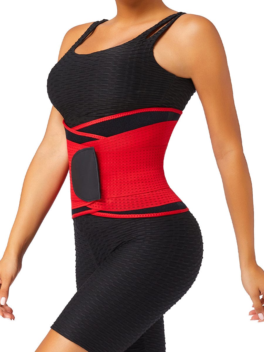 Black 5 Plastic Bones Neoprene Waist Trainer Belt Tummy Training