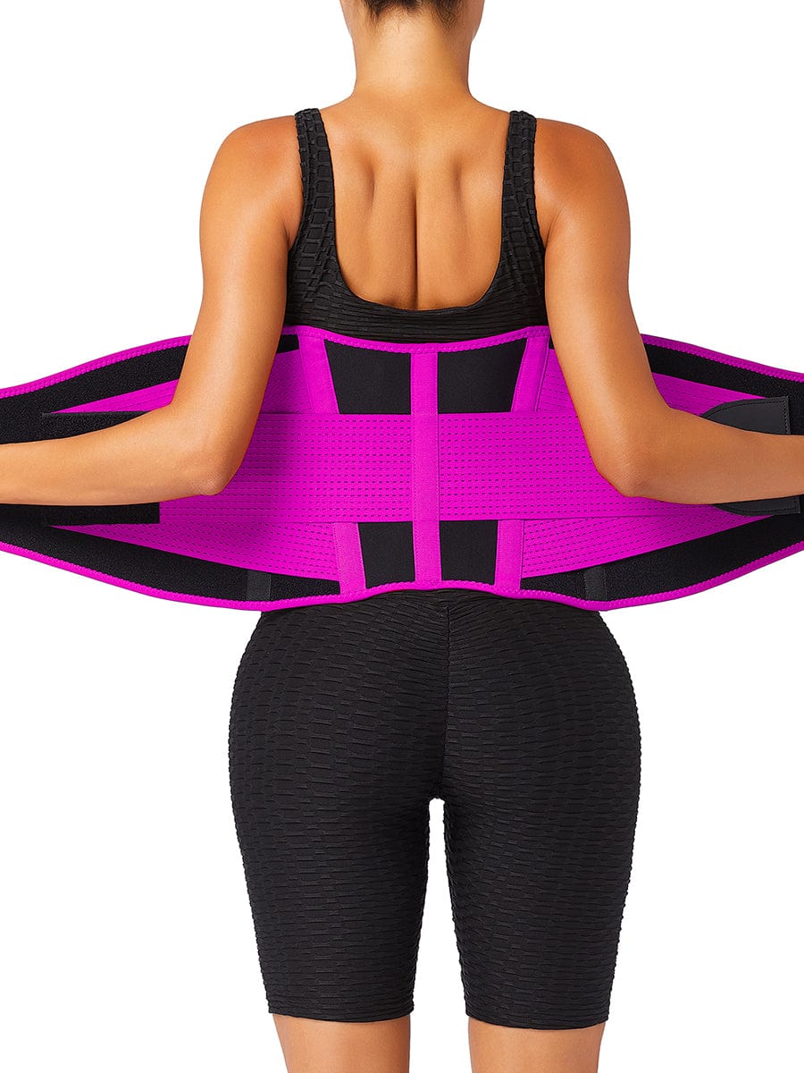 Black 5 Plastic Bones Neoprene Waist Trainer Belt Tummy Training
