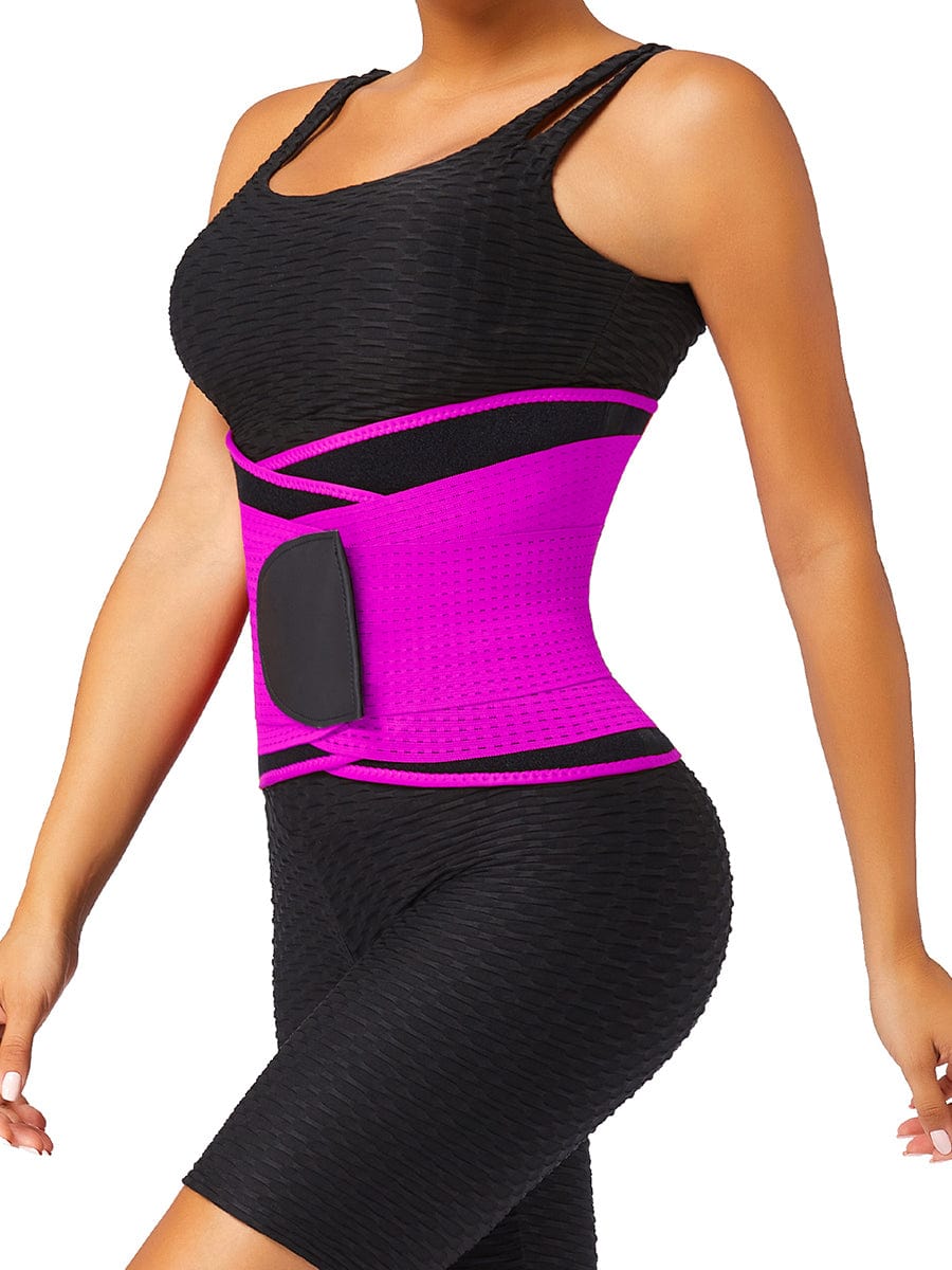 Black 5 Plastic Bones Neoprene Waist Trainer Belt Tummy Training