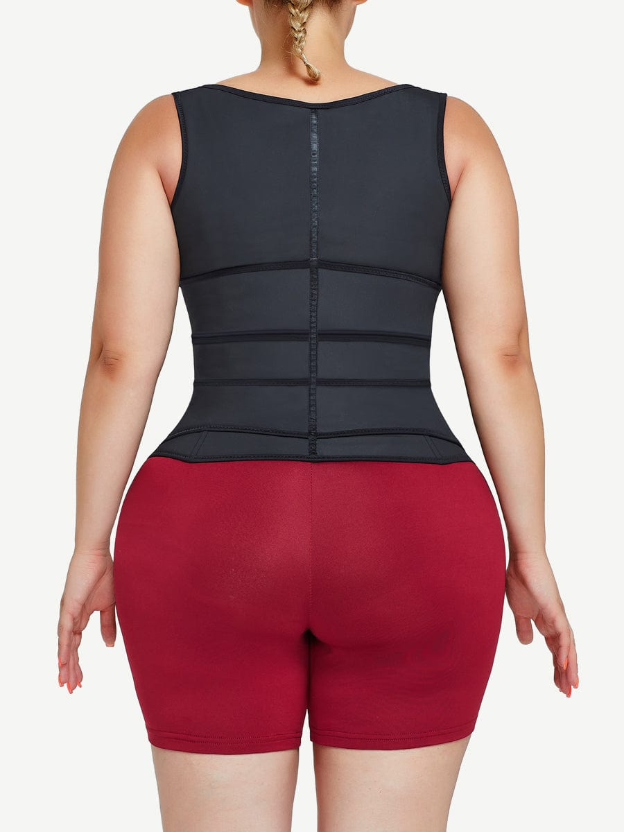 Practical Black Latex Waist Trainer Vest Three Belts Basic Shaping Brand Your Own Waist Trainer