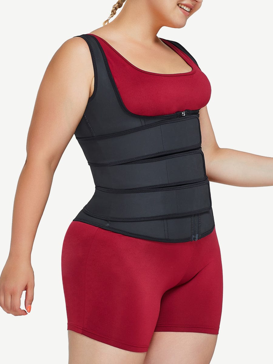 Practical Black Latex Waist Trainer Vest Three Belts Basic Shaping Brand Your Own Waist Trainer