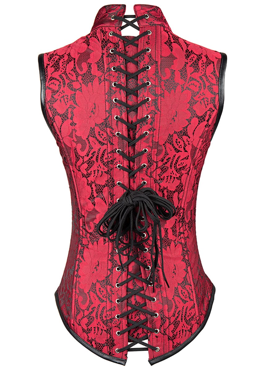 Bustier Corset Top Halloween Lace Up Gothic Corset Underbust waist Trainer