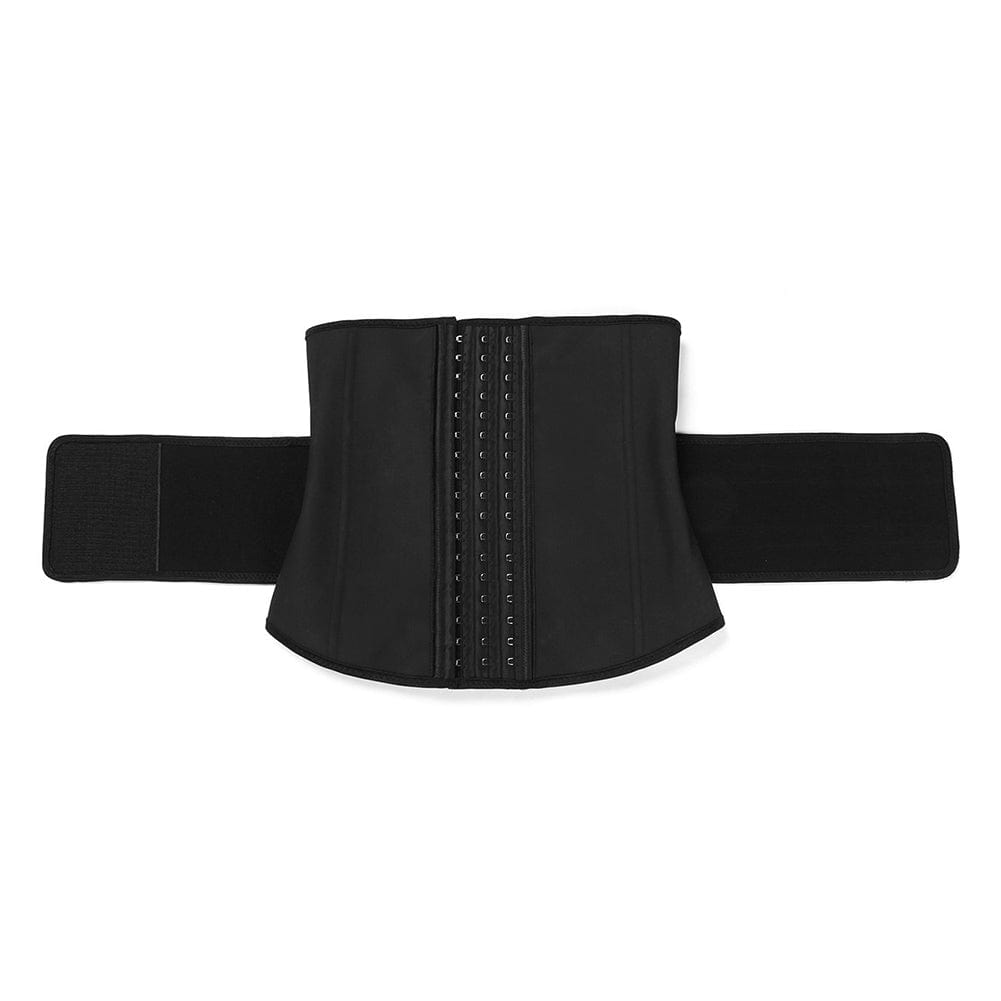 Affordable Rose Red Big Size Latex Waist Shaper 7 Bones Hooks Superfit