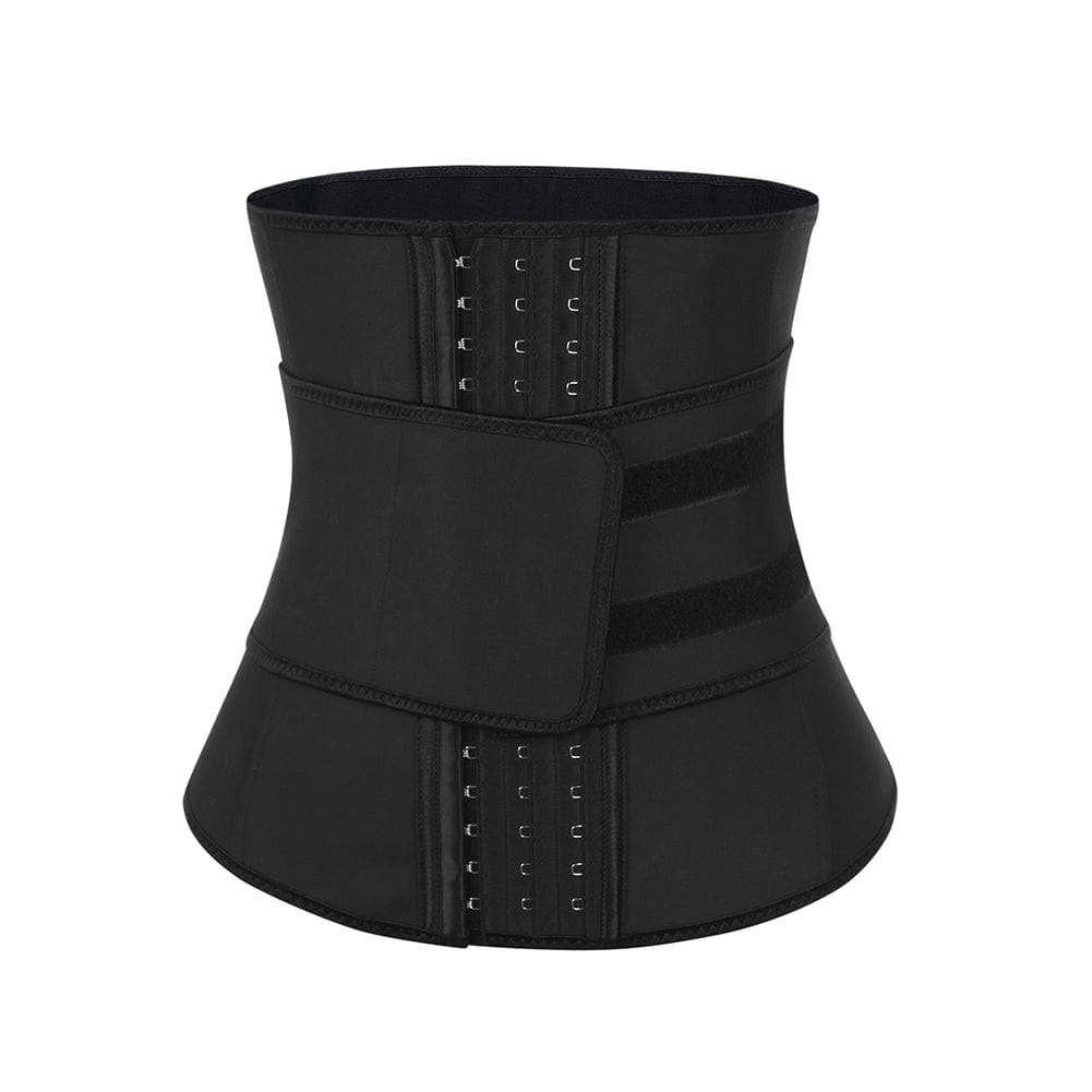 Affordable Rose Red Big Size Latex Waist Shaper 7 Bones Hooks Superfit