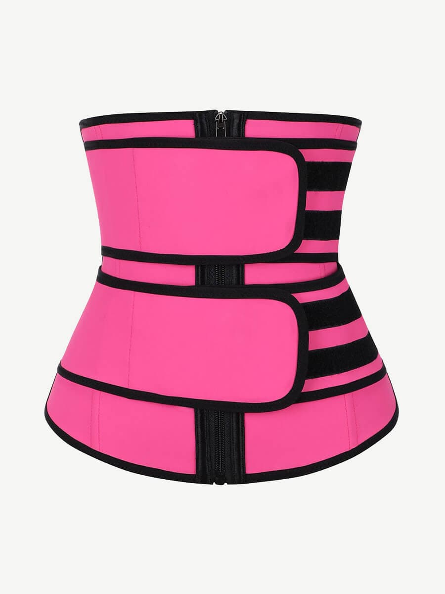 Compression Black Big Size Latex Waist Slimmer With Sticker Fat Burner Waist Cincher