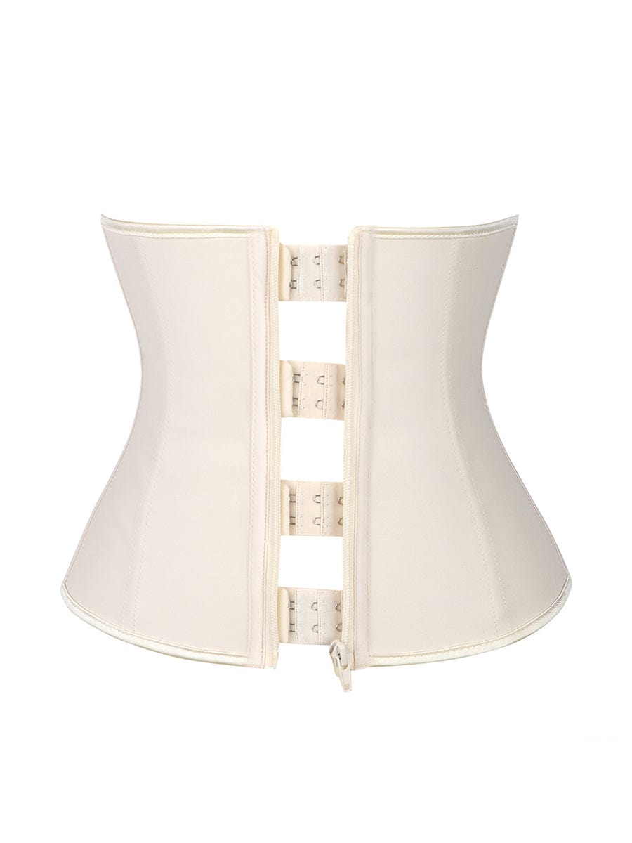Matching Black Zipper Latex Waist Trainer Plus Size For Girl