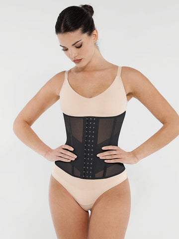 7 Steel Bones Waist and Abdomen Shaping Breathable Mesh Waist Trainer