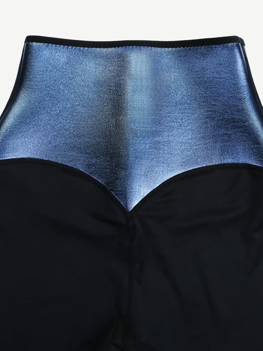 Dark Blue Neoprene Leggings Shaper 3 Rows Hooks High Rise Custom Logo