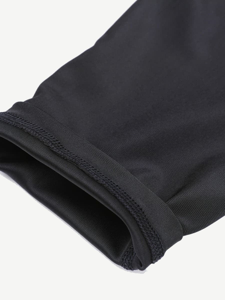Dark Blue Neoprene Leggings Shaper 3 Rows Hooks High Rise Custom Logo