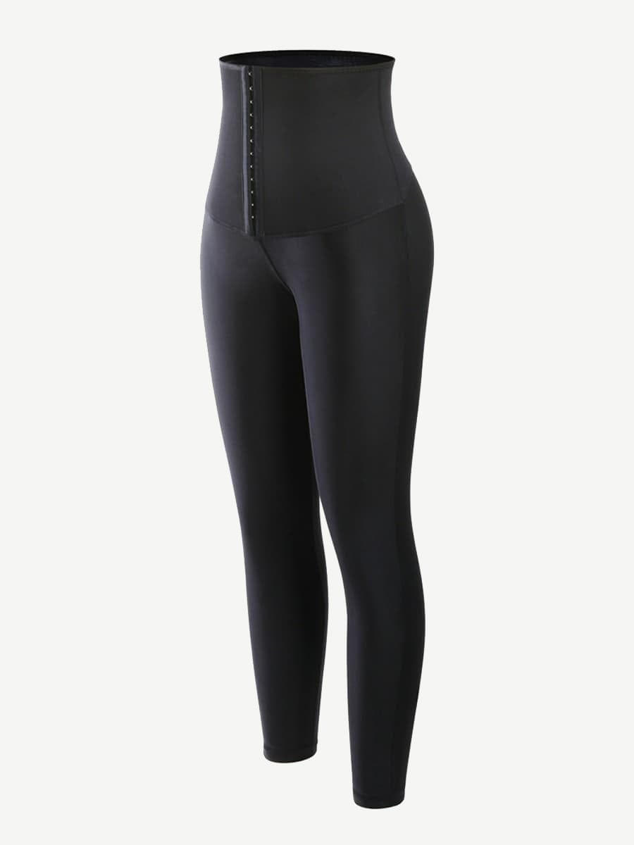 Dark Blue Neoprene Leggings Shaper 3 Rows Hooks High Rise Custom Logo