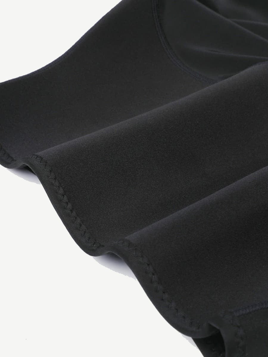 Dark Blue Neoprene Leggings Shaper 3 Rows Hooks High Rise Custom Logo