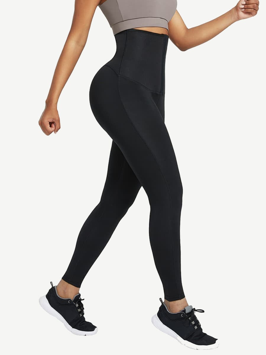 Dark Blue Neoprene Leggings Shaper 3 Rows Hooks High Rise Custom Logo