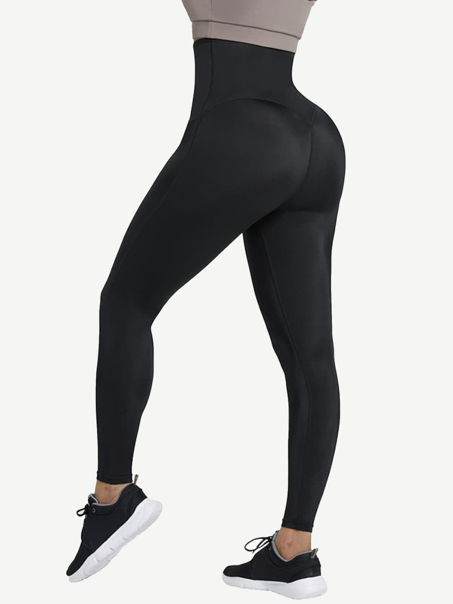 Dark Blue Neoprene Leggings Shaper 3 Rows Hooks High Rise Custom Logo