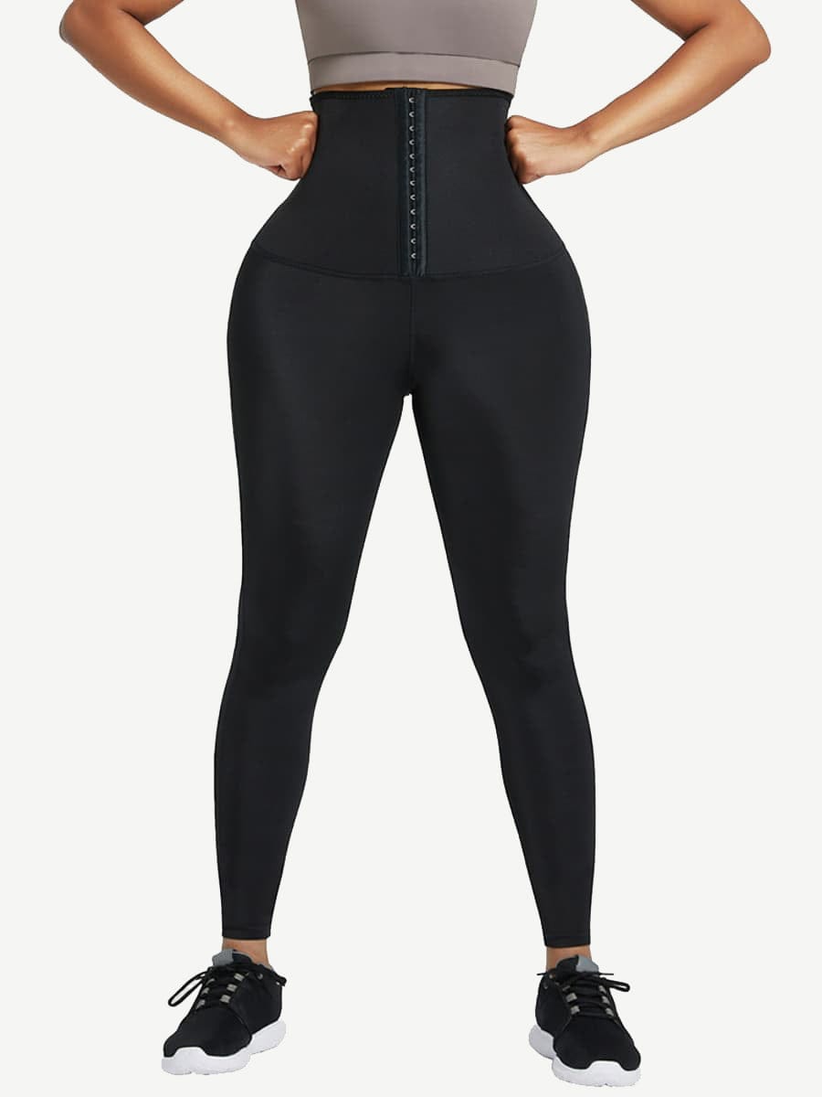 Dark Blue Neoprene Leggings Shaper 3 Rows Hooks High Rise Custom Logo